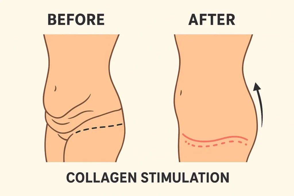 Before and after results for sagging skin after weight loss injections New Scarborough